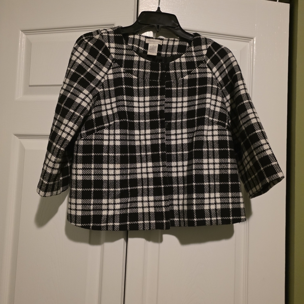 Worthington Black and White Checkered Blazer